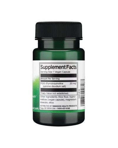 PQQ Pyrroloquinoline Quinone 20mg - 30 vcaps