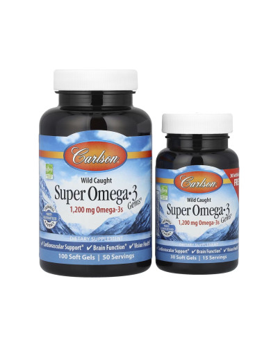 Супер Омега 3, Super Omega-3 Gems 100+30 - 130 softgels