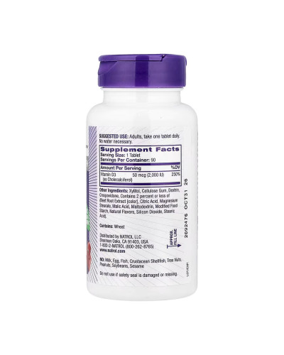 Vitamin D3 2,000 IU Fast Dissolve - 90 tabs