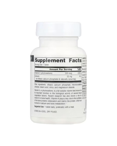 Vitamin K 500 mcg - 100 tabs