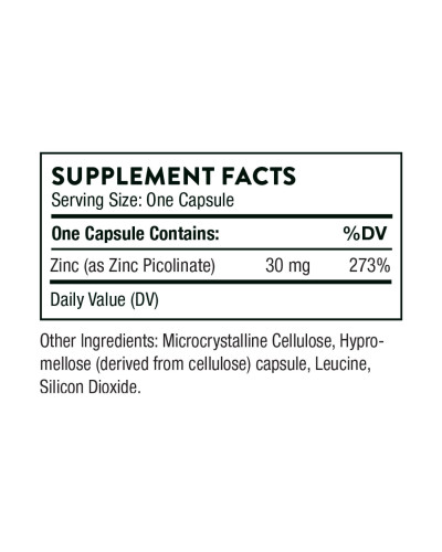 Цинк піколінат 30 мг, Thorne Zinc Picolinate 30 mg - 60 caps
