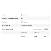 L-Carnitine Fit Body - 120caps