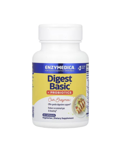 Ферменти та пробіотики, Digest Basic+Probiotics - 30 caps