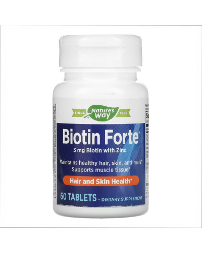 Біотин, Biotin Forte 3 mg - 60 tabs