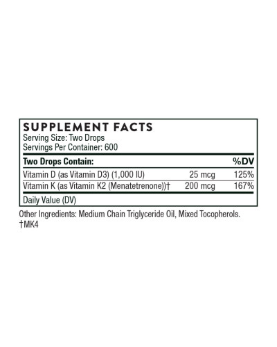 Vitamin D+K2 - 1oz