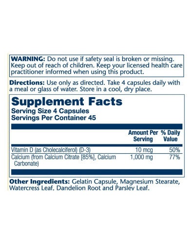Кальцій цитрат, Calcium Citrate w/Vit D-3 1000mg - 180 caps