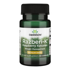 Малинові кетони, Razberi-K Raspberry Ketones 100mg - 60caps