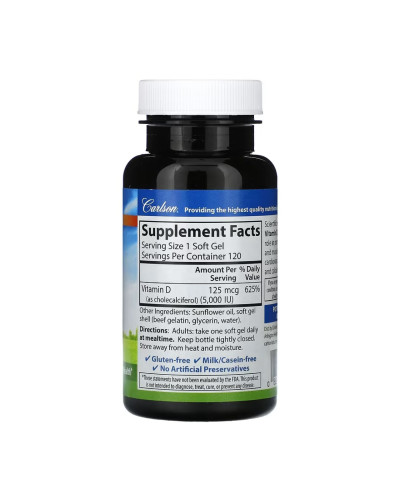 Vitamin D 5000 IU - 120 softgels