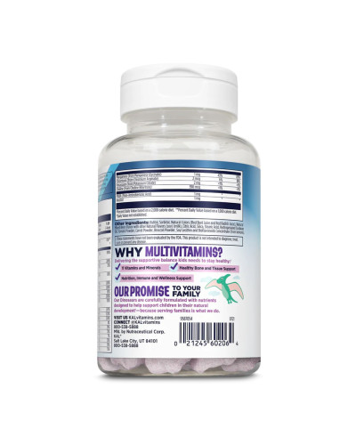 Дитячі вітаміни та мінерали, MultiSaurus - 90 сhewable Berry Grape Orange