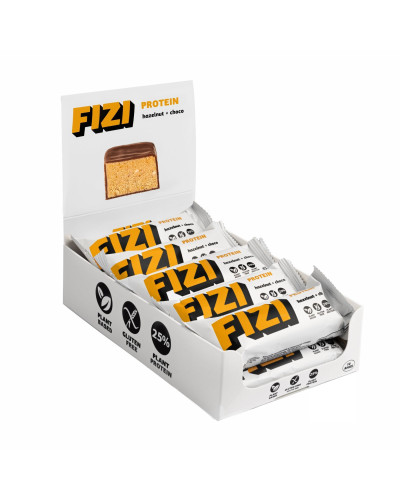 Протеїнові батончики, FIZI Protein Bar - 10х45g Hazelnut-Choco