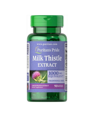 Екстракт розторопші, Milk Thistle 4:1 Extract 1000mg - 90softgels.
