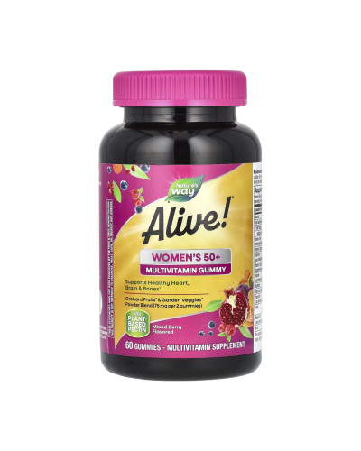 Мультивітаміни для жінок 50+, Alive!® Womens 50+ Multi Gummy - 60 gummies