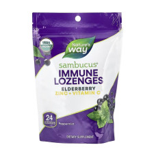 Льодяники з бузиною, Sambucus Organic Lozenges Mint - 24 cnt