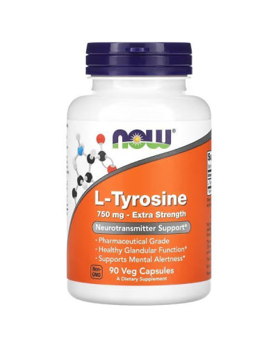 Л Тирозин, Tyrosine 750mg - 90 vcaps