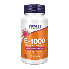 Вітамін Е, Vitamin E-1000 Mixed Tocopherols - 50 softgels