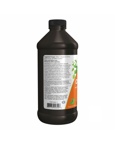 Рідкий хлорофіл для очищення організму, Now Foods Liquid Chlorophyll 473 мл