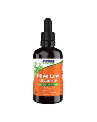 Екстракт листя оливкового дерева, Olive Leaf Glycerite 18% Liquid - 59ml (2oz)
