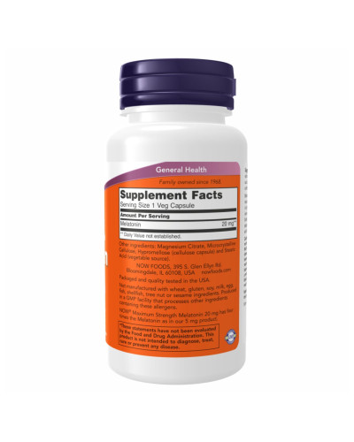 Мелатонін, Melatonin 20mg - 90 vcaps