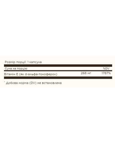 Вітамін Е, Vitamin E 400 IU d-Alpha Tocopherol - 100 Softgels