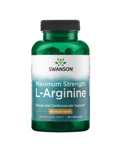 Л-Аргінін, L-Arginine Maximum Strenght 850mg - 90caps