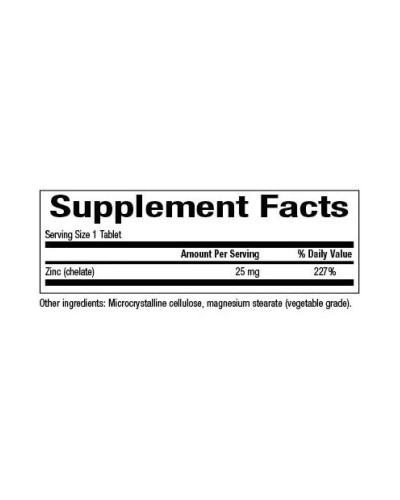 Zinc Chelate 25mg - 90 tabs