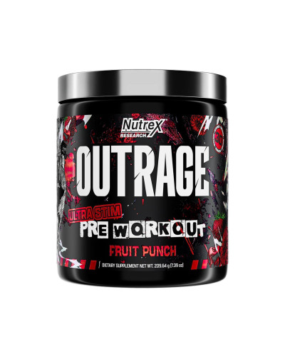 Outrage High‑Stim Pre‑Workout - 30 servings Fruit Punch