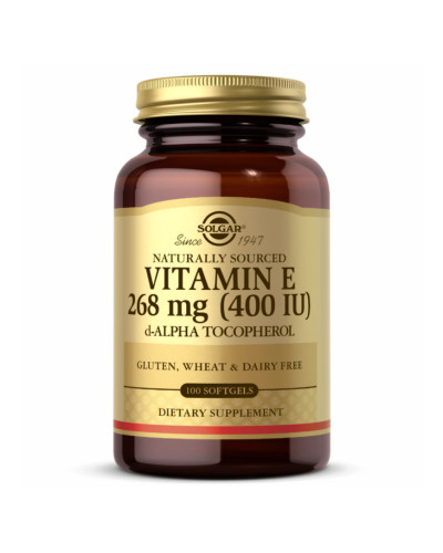 Вітамін Е, Vitamin E 400 IU d-Alpha Tocopherol - 100 Softgels