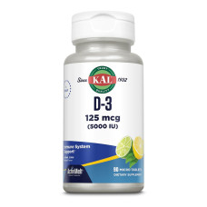 Вітамін Д3, D-3 5000 IU 125mcg - 90 tabs Lemon Lime