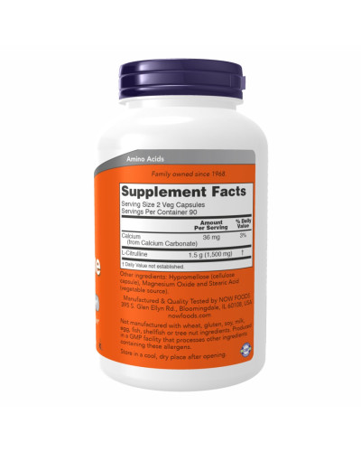 Citrulline 750mg - 180 vcaps