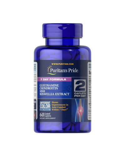 Комплекс для суглобів, 7 Day Formula Joint Soother® Glucosamine Chondroitin MSM & Boswellia - 60 caps