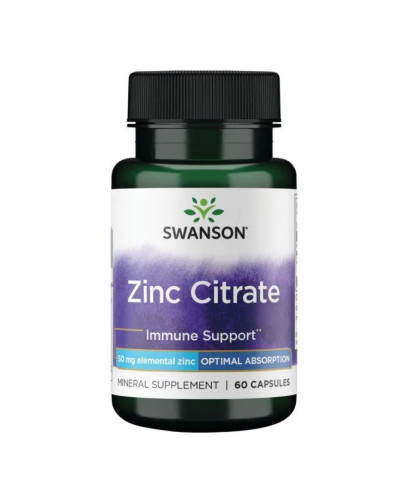 Цинк цитрат, Zinc Citrate 50mg - 60caps