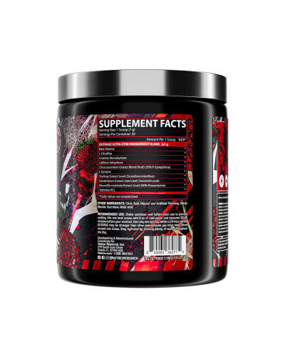 Outrage High‑Stim Pre‑Workout - 30 servings Fruit Punch