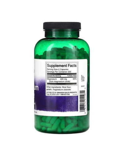 Magnesium Oxide 200mg - 500 caps