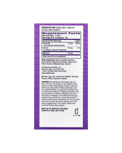 Advanced Sleep Melatonin 10mg - 100 tabs