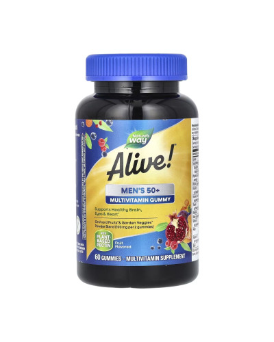 Мультивітаміни для чоловіків 50+, Alive!® Men's 50+ Multi Gummy - 60 gummies