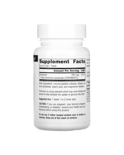 Chromium Picolinate 200 mcg, Yeast Free - 240 tabs