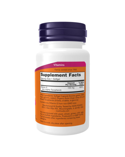 Вітамін Е з змішаними токоферолами, E-200 Mixed Tocopherols - 100 sgels