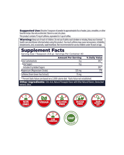 Energy Magnesium Powder - 153g Pineapple