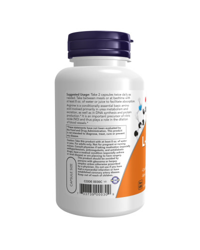 Л Аргінін, L-Arginine 500mg - 100caps