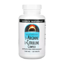 Комплекс Л Аргініну та Л Цитруліну, L-Arginine L-Citrulline Complex 1000mg - 120 tabs