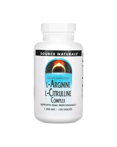 Комплекс Л Аргініну та Л Цитруліну, L-Arginine L-Citrulline Complex 1000mg - 120 tabs