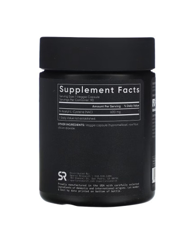 NAC - N-Acetyl-L-Cysteine 600mg - 90 vcaps