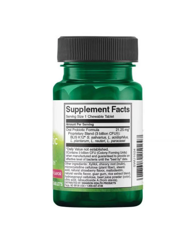 Oral Probiotic Formula 3 billion Cfu - 30 tabs Natural Strawberry
