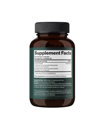 Рейші, Reishi Mushroom 1000 mg - 60 vegcaps
