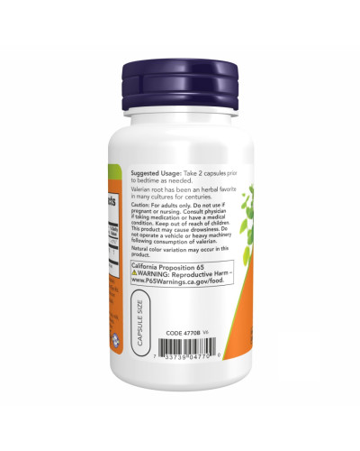 Корінь валер'яни, Valerian Root 500mg - 100 vcaps