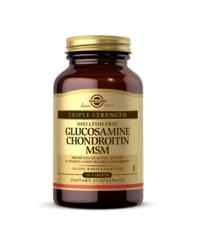 Глюкозамін, хондроїтин та МСМ, Triple Strength Glucosamine Chondroitin MSM - 60 tabs