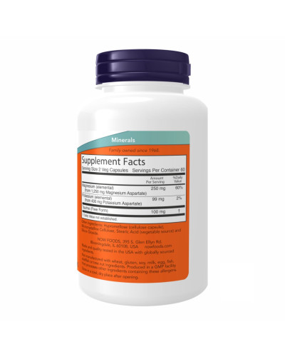 Magnesium & Potassium Aspartate - 120 vcaps
