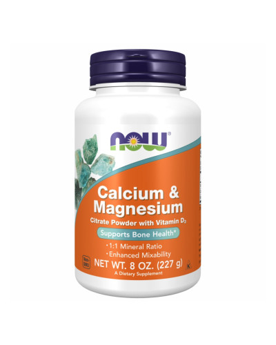 Кальцій Магній, Calcium Magnesium Citrate Powder - 227g
