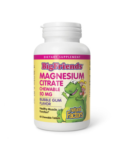 Magnesium Citrate 50mg - 60 tabs Bubble Gum