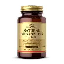 Астаксантин, Natural Astaxanthin 5mg - 60 softgels
